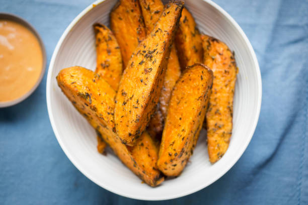 LOADED SWEET POTATOES WITH CHIPOTLE LIME CREMA