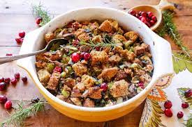 ROASTED APPLE CRANBERRY CORNBREAD STUFFING