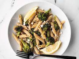 ROASTED BROCCOLI PASTA WITH LEMON & FETA